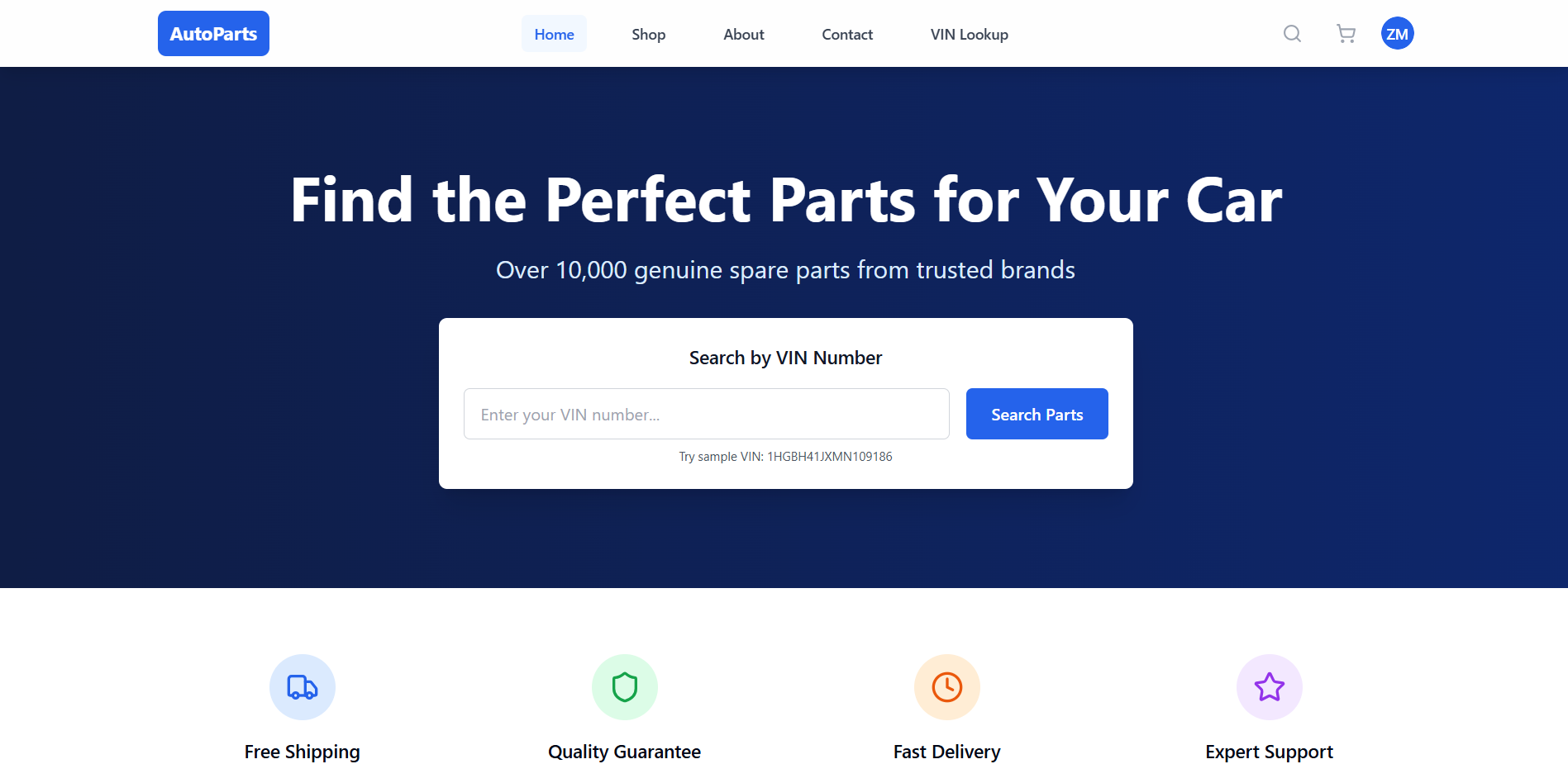 AutoPartsUg project screenshot