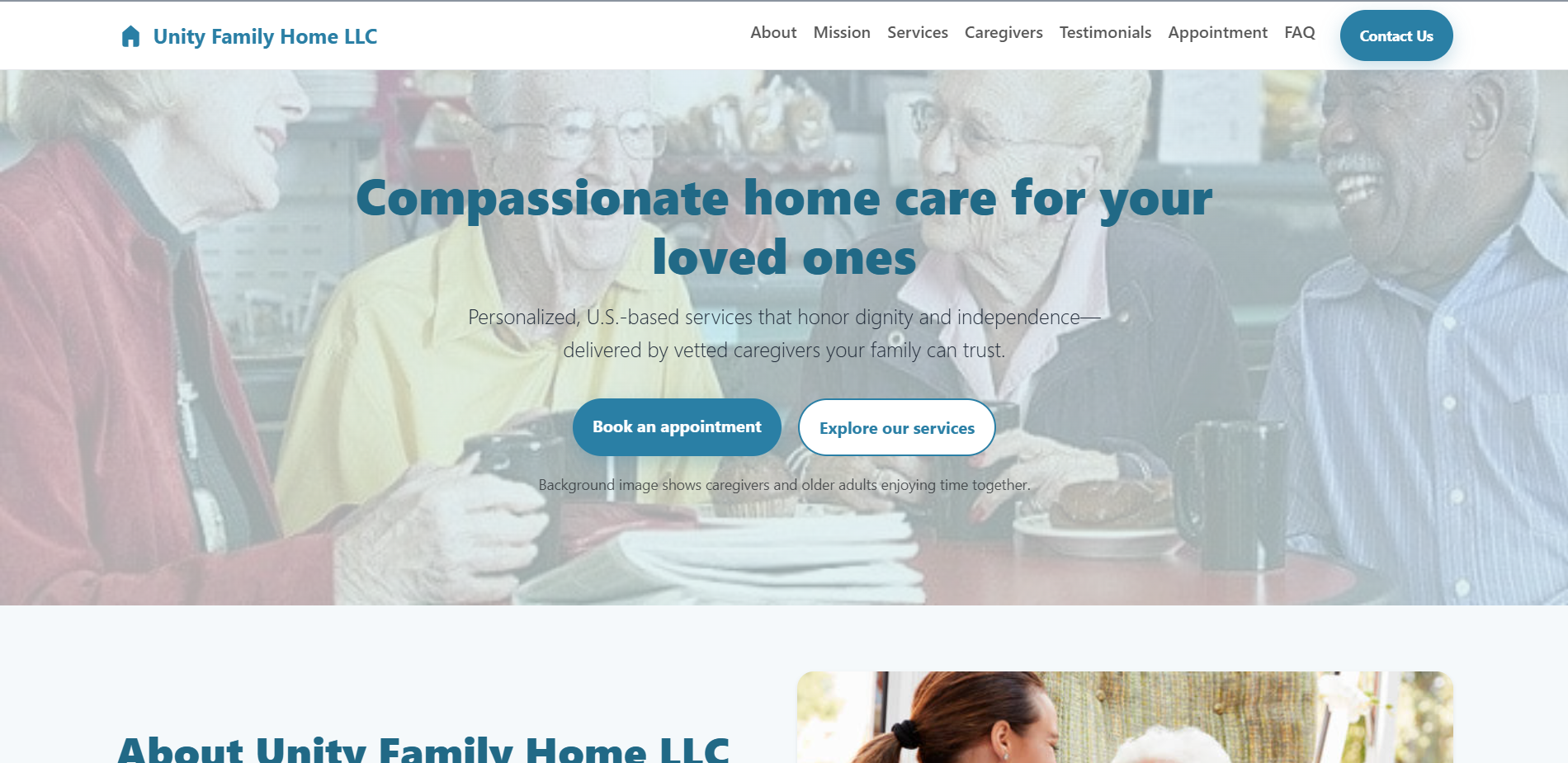 Unity Family Home LLC project screenshot